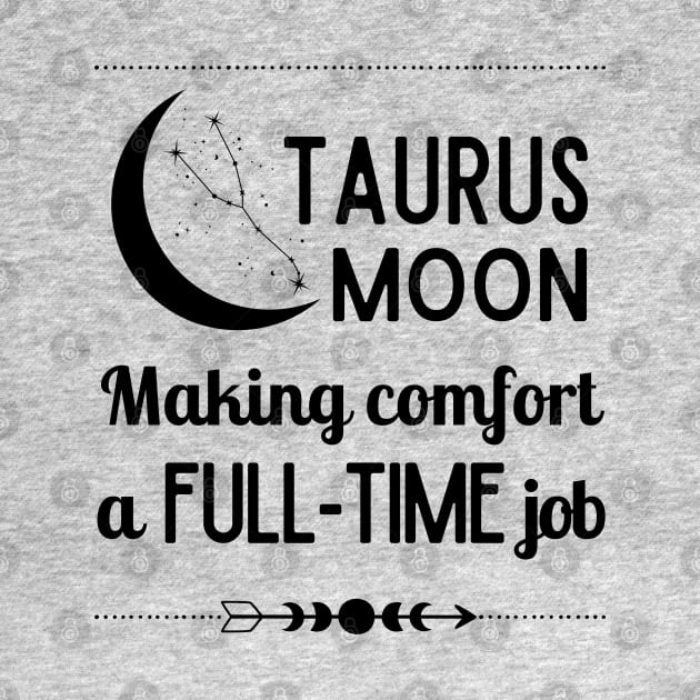 Funny Taurus Zodiac Sign - Taurus Moon, Making Comfort a Full-Time Job. by LittleAna